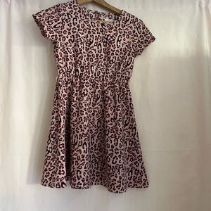 Leopard Print Pink Kids Dress